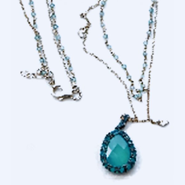 Blue Topaz Pendant Necklace